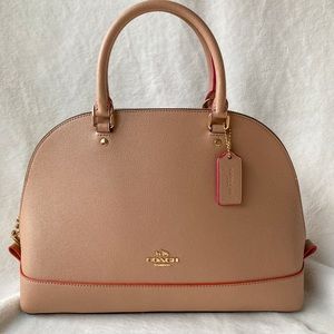 Coach Sierra Leather Domed Bag with Strap - Excellent Condition Nude Pink Color